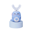 Spazzolino Elettrico per Bambini a Forma di U 360° Spazzolino Sonico in Silicone IPX7 Ricaricabile 5W per Bambini 2-6 Anni Silicone Alimentare 3