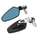 Specchi retrovisori per moto 2 pezzi Vetro colorato CNC 7/8" 22 mm Montaggio universale Angolo regolabile Montaggio sul manubrio Design sportivo 8