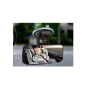 Specchietto per auto per bambini 13x6,5 cm Rotante a 360° Ventosa per parabrezza o parasole Specchietto di osservazione per neonati Sedile posteriore 3