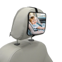 Specchio per auto infrangibile per bambini 18,7x13,5 cm Ampio campo visivo Specchio di sicurezza trasparente Cinghie regolabili Poggiatesta 4