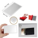 Specchio rettangolare adesivo lucido per auto 15 × 8 cm in acciaio inossidabile Superficie liscia angoli arrotondati facile installazione uso universale 2