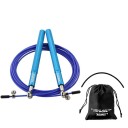 Speed-Springseil mit Kugellager 3 m Verstellbares Stahlseil Aluminiumgriffe Hilfsmittel für schnelles Training und Fitness 3