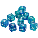 Speelstenen 10 stuks D6 Acryl Glanzende Zeszijdige Dobbelstenen voor Bordspellen Rollenspel Wiskundeonderwijs en Gezelschapsspellen 5