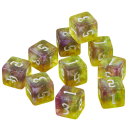 Speelstenen 10 stuks D6 Acryl Glanzende Zeszijdige Dobbelstenen voor Bordspellen Rollenspel Wiskundeonderwijs en Gezelschapsspellen 7