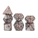 Speelstenen 7 stuks veelvlakkige RPG dobbelstenen voor bordspellen Dungeons & Dragons Fantasy dobbelstenen set voor rollenspellen en bordspellen 10