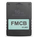 Speicherkarte für PS2 PlayStation 2 FMCB V1.953 16 MB Speicherkarte Schwarz Zum Speichern von Spielständen Für die Spielkonsole PlayStation 2 1
