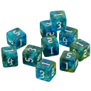 Spelkulor 10 st D6 Akryl Glittrande Sexsidiga kulor för brädspel rollspel matematikundervisning och socialt spelande 11