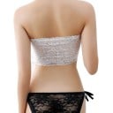 Spetsbralette utan axelband för kvinnor i vit färg Universell storlek för bröstomfång 56 till 90 cm I nylon och spets 9