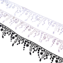 Spetsduk med fransar 10 cm x 91 cm Polyester dekorativ spets med fransar för sömnad dekoration av kläder kostymer handgjorda dekorationer 1