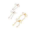 Spherical Earrings 3.8 x 2.82 cm Stainless Steel Bow Delicate Fashion Jewellery for Women Elegant Accessory for Every Day 3