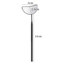 Spiegel voor wimperextensions 14 x 5 x 2,5 cm Vergrotende maansvorm RVS Antislip make-up spiegel met folie Cosmetisch hulpmiddel 2
