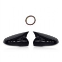 Spiegelabdeckungen 2 Stück, selbstklebende Abdeckungen für Seitenspiegel in Eckform, ABS Kunststoff, glänzend schwarz, für Volkswagen Golf 6 MK6 3
