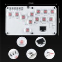 Spil tastatur 210 × 120 × 18 mm Gennemsigtig hvid Hitbox Leverless Controller 18 taster RGB USB-C Til PC PS4 PS3 Switch Steam Lav latens Turbo 4