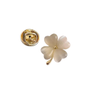 Spilla alla moda dimensioni compatte Quadrifoglio Spilla elegante in metallo a forma di trifoglio Accessorio stiloso per giacche, cappotti 1