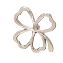 Spilla alla moda dimensioni compatte Quadrifoglio Spilla elegante in metallo a forma di trifoglio Accessorio stiloso per giacche, cappotti 2