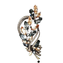 Spilla di moda di lusso a forma di rametto con foglie Decorazione di strass Motivo naturale elegante Lega di zinco Gioiello distintivo per abbigliamento 4