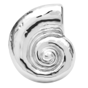 Spilla in acciaio inox a forma di conchiglia di lumaca 5,2 × 4,3 cm forma spirale superficie liscia e lucida accessorio in metallo per abbigliamento bavero cappotto 2