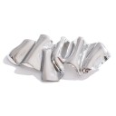 Spilla in metallo astratta geometria gioiello alla moda design metallico lucido accessorio per abbigliamento bavero cappotto zaino 2