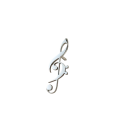 Spilla in metallo con simbolo musicale chiave di violino circa 24 × 9 mm acciaio inossidabile spilla da bavero accessorio per amanti 3