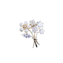 Spilla moda bouquet con perla 10 mm Spilla decorativa in metallo lega di zinco Elegante accessorio per giacche, abiti o borse 3