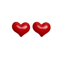 Spille a forma di cuore 2 pz mini circa 2 × 1,7 cm spille metalliche rosse motivo romantico accessorio per abbigliamento borsa zaino 1