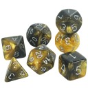 Spilleterninger 7 stk. mangefacetterede RPG terninger Galakse stil Flerfarvet fantasy sæt til brætspil Dragehule rollespil 10