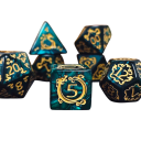 Spilterninger 7 stk. mangefacetterede RPG terninger til brætspil Dungeons & Dragons Fantasy terningesæt til rollespil og brætspil 1