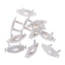 Spina di sicurezza per prese 10 pz Coperchio lungo che protegge i bambini da scosse elettriche Plastica bianca ABS Dimensioni 3,7 x 1,5 cm 1