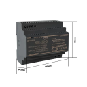 Spínaný napájecí zdroj na DIN lištu 150W AC 100-240V DC 24V 6,25A Průmyslový zdroj napätia Kompaktné rozmery 7x9x5,5 cm 2