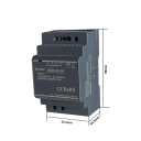 Spínaný napájecí zdroj na DIN lištu AC 100–240V DC 24V 2,5A 60W Kompaktní adaptér 5,3x9x5,5 cm Průmyslové použití Automatizace 2