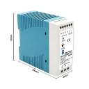 Spínaný zdroj na DIN lištu AC 100–240V DC 12V 3,33A 40W Kompaktní napájecí adaptér 50/60Hz Stabilizovaný zdroj 10x9x4 cm 2