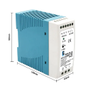 Spínaný zdroj na DIN lištu AC 100–240V DC 12V 5A 60W 50/60Hz Kompaktný napájací adaptér do rozvádzača 10x9x4 cm Stabilný výkon 2