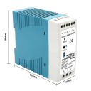 Spínaný zdroj na DIN lištu AC 100-240V DC 48V 1,25A 60W Stabilný napájací adaptér 50/60Hz Kompaktné prevedenie 10x9x4 cm 2