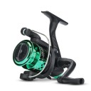 Spinnehjul til fiskefiskeri med 3 lejer, udvekslingsforhold 5,2:1, spolekapacitet 0,18 mm/245 m, 0,20 mm/195 m, 0,25 mm/125 m, letvægts, holdbar og jævn løbning. 3