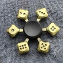 Spinner anti-stress en métal avec motif décoratif Jouet rotatif pour les doigts pour relâcher la tension Aspect vieilli Taille environ 6 cm 7