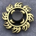 Spinner anti-stress en métal avec motif décoratif Jouet rotatif pour les doigts pour relâcher la tension Aspect vieilli Taille environ 6 cm 9