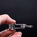 Spinner antistress en acier inoxydable pour soulager la tension Jouet rotatif pour les doigts avec bras double Surface argentée brillante 5,9 x 1,6 cm 2
