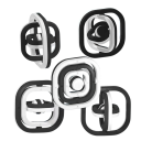 Spinner fidget antiestrés cuadrado 7 cm elemento mecánico giratorio para liberar estrés y apoyar la concentración 3