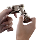 Spinner fidget antiestrés mini pistola 10 cm juguete interactivo con expulsión mecánica de balas para relajación y diversión 2