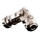 Spinner fidget antiestrés mini pistola 10 cm juguete interactivo con expulsión mecánica de balas para relajación y diversión 5