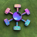 Spinner fidget metálico arco-íris E48 13