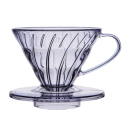 Spiraalvormige handfilterbeker voor doorloopkoffie 10 x 8 cm V-vorm met een hoek van 60° Dripper voor 2 kopjes Thuis koffiezetten 1