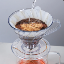 Spiraalvormige handfilterbeker voor doorloopkoffie 10 x 8 cm V-vorm met een hoek van 60° Dripper voor 2 kopjes Thuis koffiezetten 3