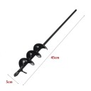 Spiral Drill for Soil 5x45 cm Carbon Steel Ground Drill for Posts Electric Tool for Planting Plants and Bulbs Soil Drilling Set 2