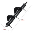 Spiral Drill for Soil 8x25 cm Carbon Steel Ground Auger for Posts Electric Tool for Planting Plants and Bulbs Soil Drilling Set 2