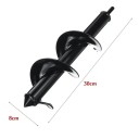 Spiral Ground Drill 8x30 cm Carbon Steel Ground Post Drill Electric Tool for Planting Plants and Bulbs Soil Drilling Set 2