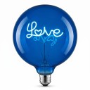 Spiral LED-lampa G125 E27 Tråd i form av texten Love 4 W 220 V 12,5 x 17,5 cm Glasöverdrag och aluminiumfäste för lampor och belysning 1