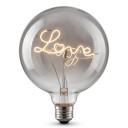 Spiral LED-lampa G125 E27 Tråd i form av texten Love 4 W 220 V 12,5 x 17,5 cm Glasöverdrag och aluminiumfäste för lampor och belysning 3