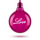 Spirálová LED žiarovka s vláknom G125 E27 Nápis Love 4 W 220 V 12,5 x 17,5 cm Sklenený kryt a hliníková pätica Ružové svetlo Do svietidiel 1