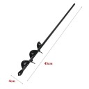 Spirálový vrták do země 4x45 cm Uhlíková ocel Zemní vrták do sloupků Elektrický nástroj na sázení rostlin Sada pro vrtání do půdy 2